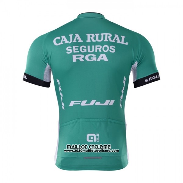 2018 Maillot Ciclismo Caja Rural Vert Blanc Manches Courtes et Cuissard